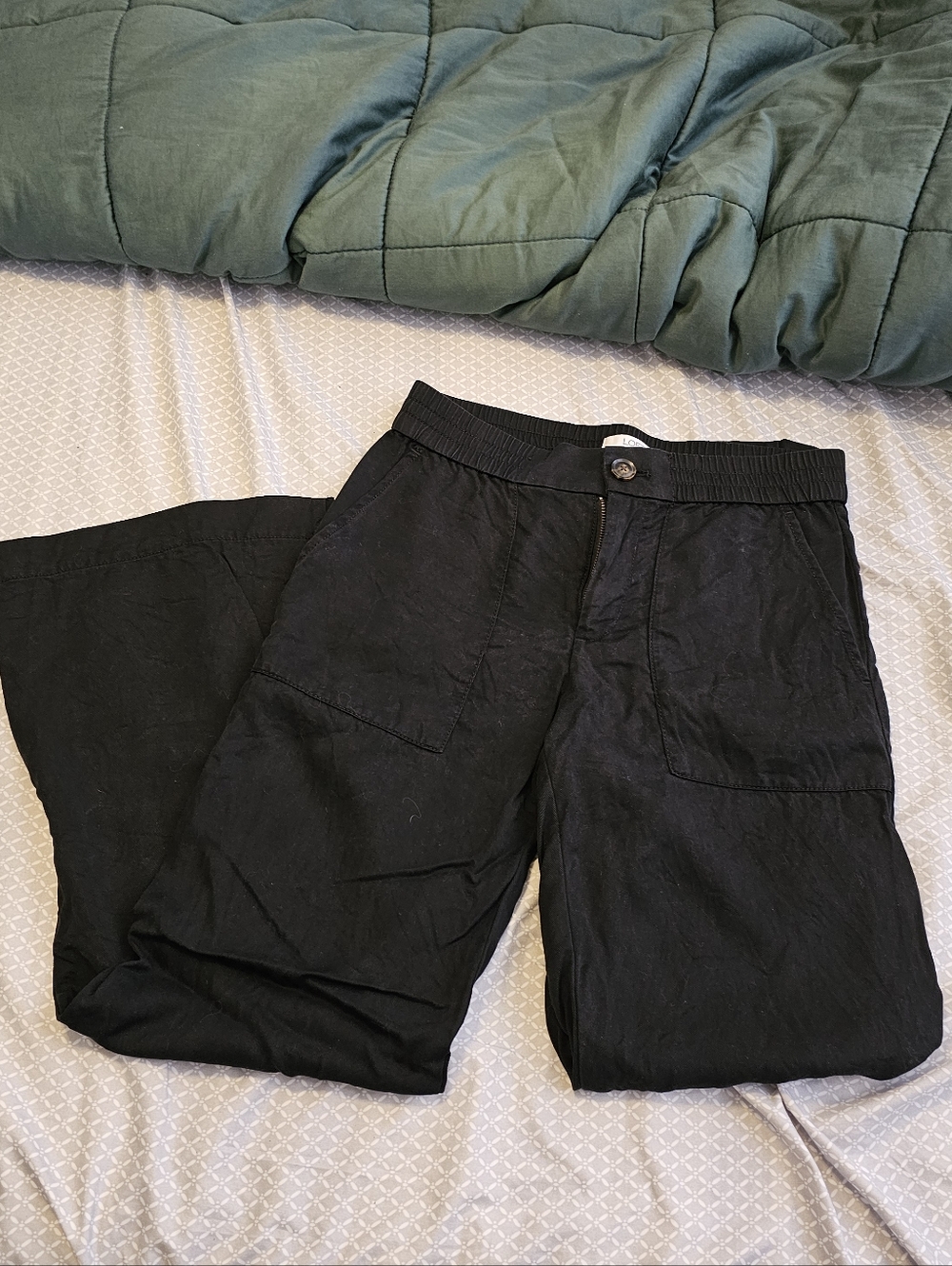 Women's Black Wide-Leg Pantsuit Pants - Versatile Everyday Style